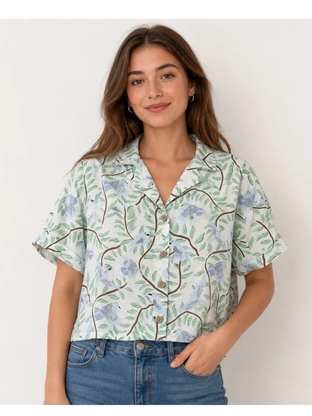 Cynthia Rowley Linen Button Down Top